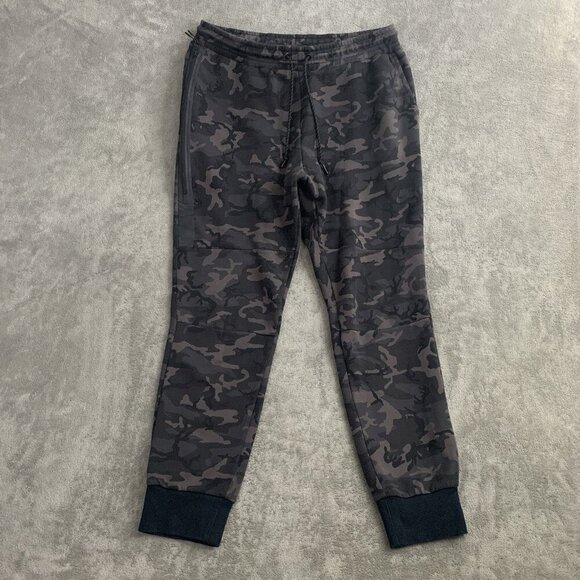 Nike Sweatpants Mens Large Tech Fleece Black Camo Joggers Track Workout 682852 - Picture 1 of 13
